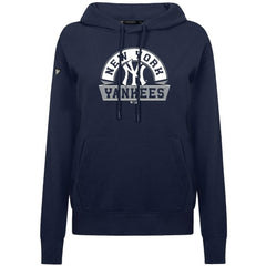 New York Yankees Levelwear Women's Adorn Banner Arch Hoodie - Navy