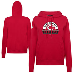 Cincinnati Reds Levelwear Women's Adorn Banner Arch Hoodie - Red