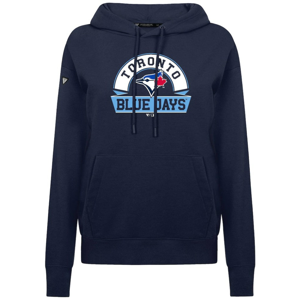 Toronto Blue Jays Levelwear Women's Adorn Banner Arch Hoodie - Royal