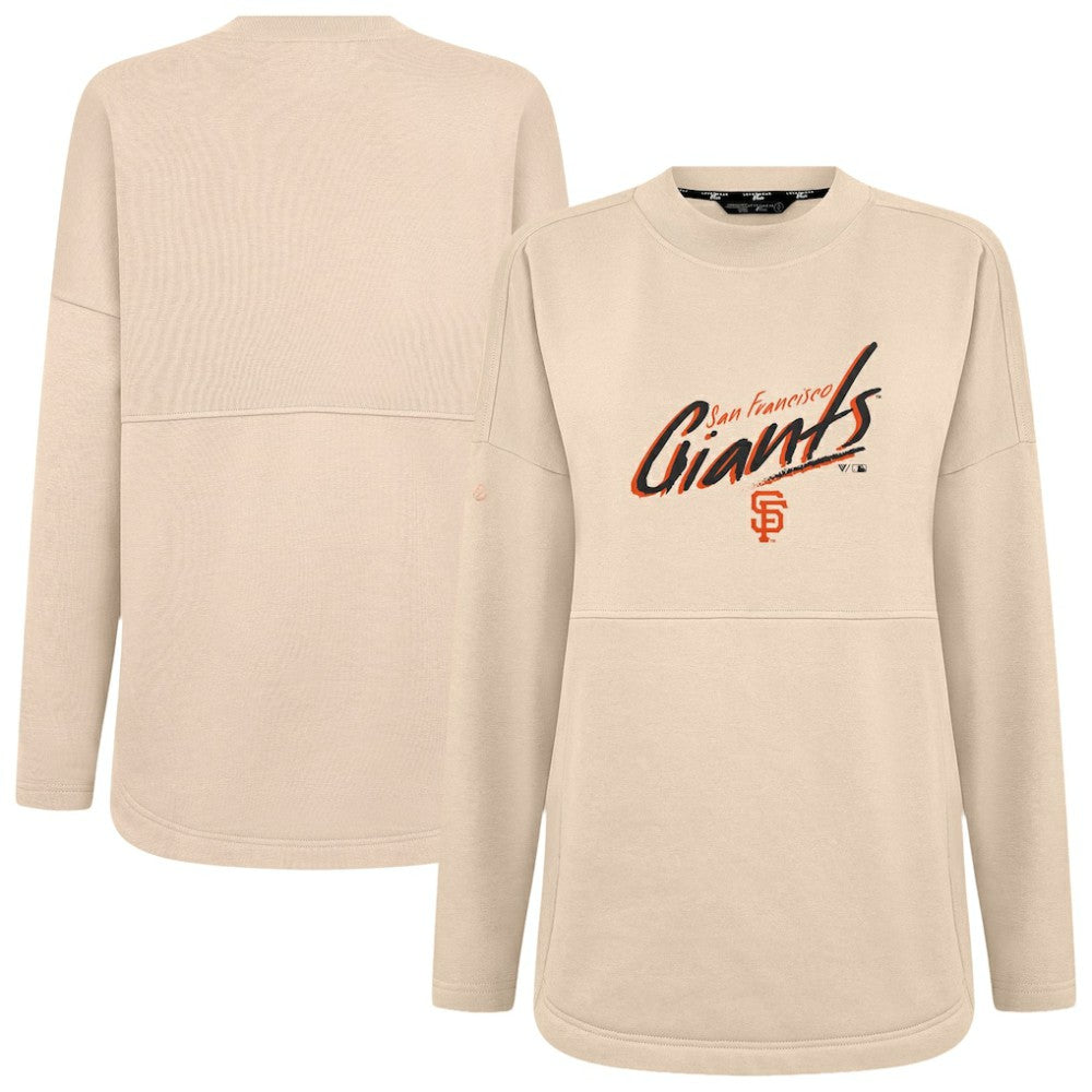 San Francisco Giants Levelwear Women's Oversized Beaudry Sizzle Top - Khaki