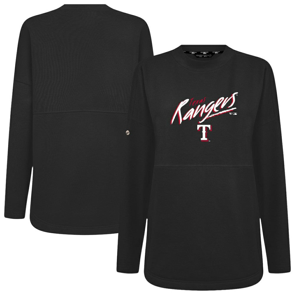 Texas Rangers Levelwear Women's Oversized Beaudry Sizzle Top - Black
