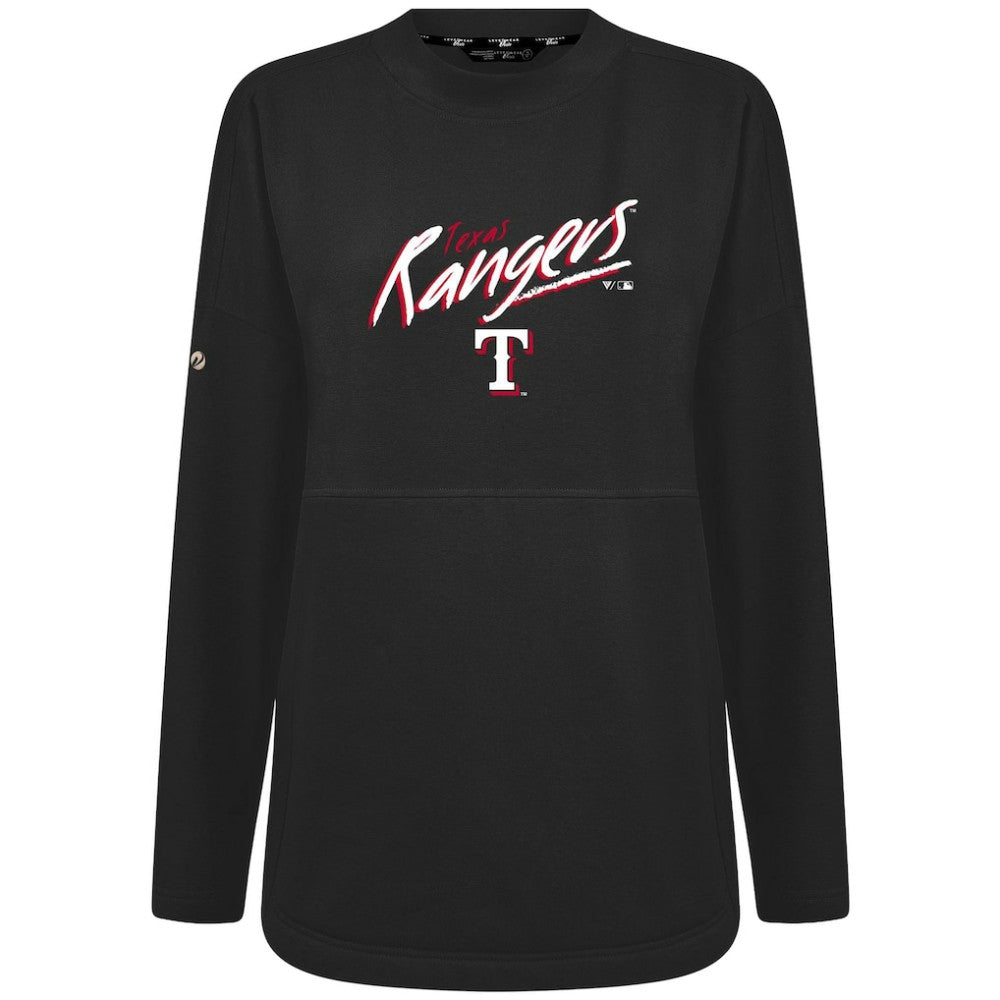 Texas Rangers Levelwear Women's Oversized Beaudry Sizzle Top - Black