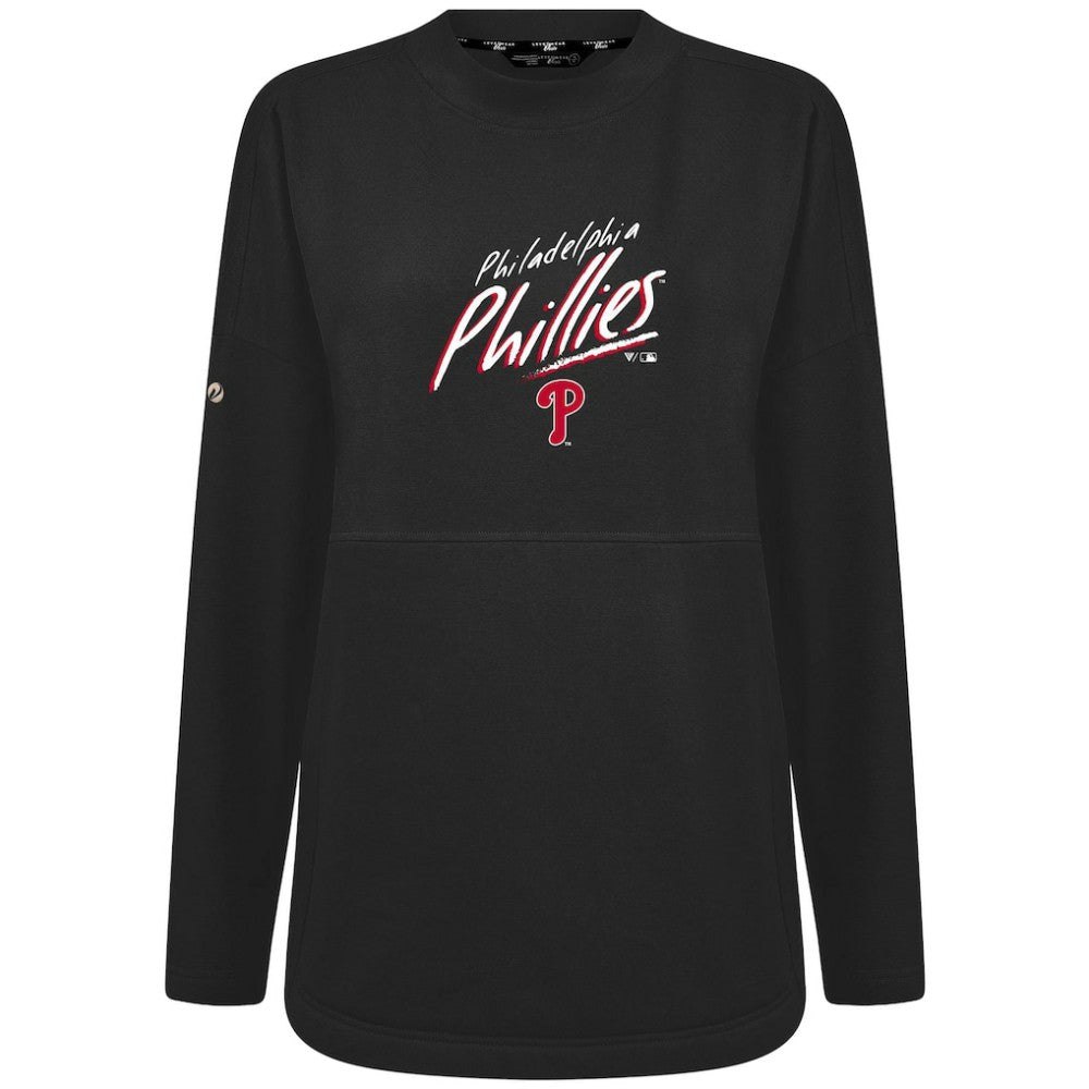 Philadelphia Phillies Levelwear Women's Oversized Beaudry Sizzle Top - Black