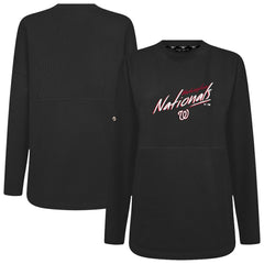 Washington Nationals Levelwear Women's Oversized Beaudry Sizzle Top - Black