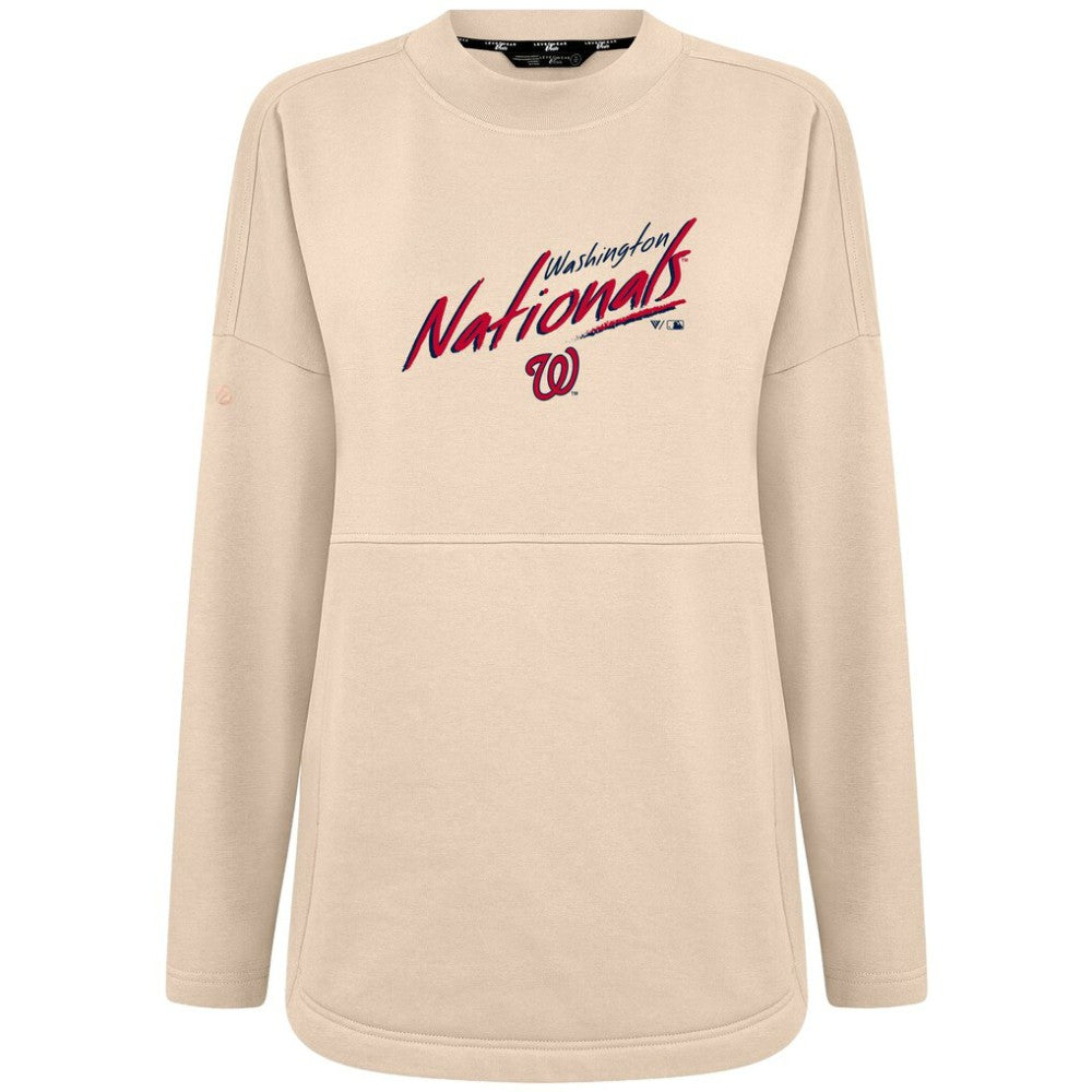 Washington Nationals Levelwear Women's Oversized Beaudry Sizzle Top - Khaki