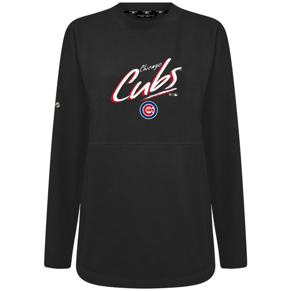 Chicago Cubs Levelwear Women's Oversized Beaudry Sizzle Top - Black
