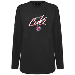 Chicago Cubs Levelwear Women's Oversized Beaudry Sizzle Top - Black