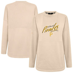 Pittsburgh Pirates Levelwear Women's Oversized Beaudry Sizzle Top - Khaki