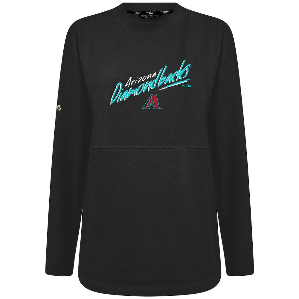 Arizona Diamondbacks Levelwear Women's Oversized Beaudry Sizzle Top - Black