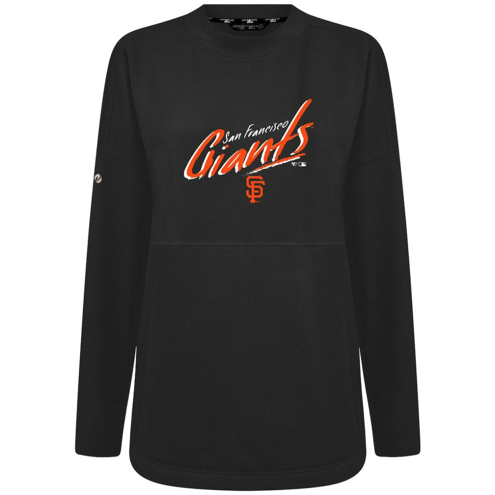 San Francisco Giants Levelwear Women's Oversized Beaudry Sizzle Top - Black