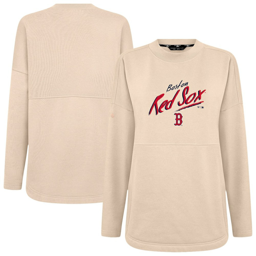 Boston Red Sox Levelwear Women's Oversized Beaudry Sizzle Top - Khaki