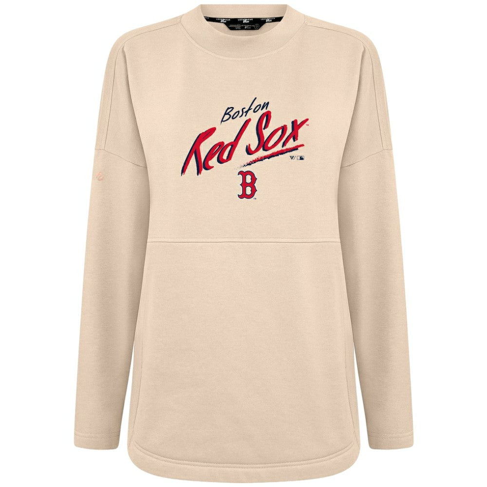 Boston Red Sox Levelwear Women's Oversized Beaudry Sizzle Top - Khaki