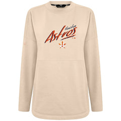 Houston Astros Levelwear Women's Oversized Beaudry Sizzle Top - Khaki