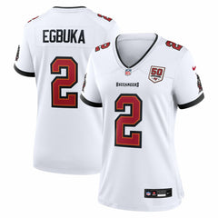 Emeka Egbuka Tampa Bay Buccaneers Women's 50th Season Game Jersey - White | Nike for sale