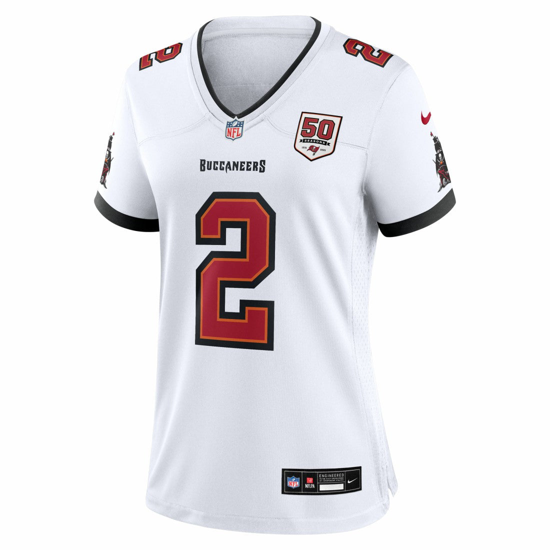 Emeka Egbuka Tampa Bay Buccaneers Women's 50th Season Game Jersey - White | Nike for sale