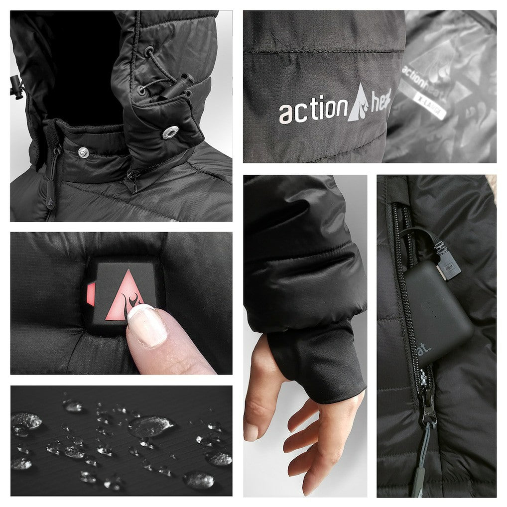 Washington Commanders ActionHeat 5V Battery Heated Full-Zip Hoodie Puffer Jacket - Black for sale