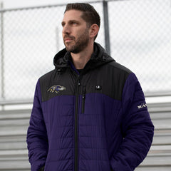 Baltimore Ravens ActionHeat 5V Battery Heated Full-Zip Hoodie Puffer Jacket - Purple discount