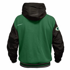 Green Bay Packers ActionHeat 5V Battery Heated Full-Snap Varsity Jacket - Green/Black online