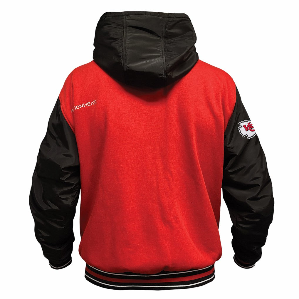 Kansas City Chiefs ActionHeat 5V Battery Heated Full-Snap Varsity Jacket - Red/Black online