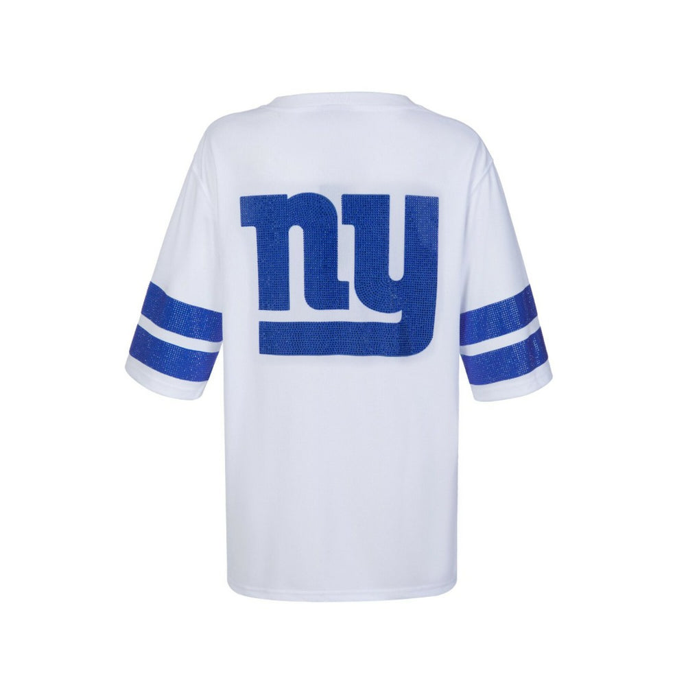 New York Giants Cuce Women's Rhinestone V-Neck Tunic - White outlet