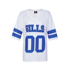 Buffalo Bills Cuce Women's Rhinestone V-Neck Tunic - White outlet