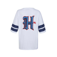 Houston Texans Cuce Women's Rhinestone V-Neck Tunic - White for sale
