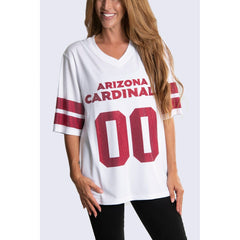 Arizona Cardinals Cuce Women's Rhinestone V-Neck Tunic - White outlet