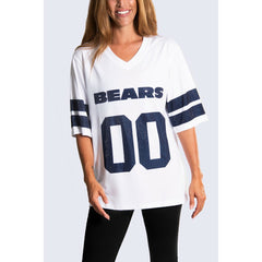 Chicago Bears Cuce Women's Rhinestone V-Neck Tunic - White online