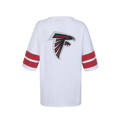 Atlanta Falcons Cuce Women's Rhinestone V-Neck Tunic - White for sale