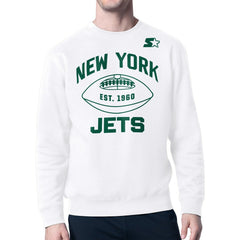 New York Jets Starter Green and White Forever Fleece Sweatshirt - White sale