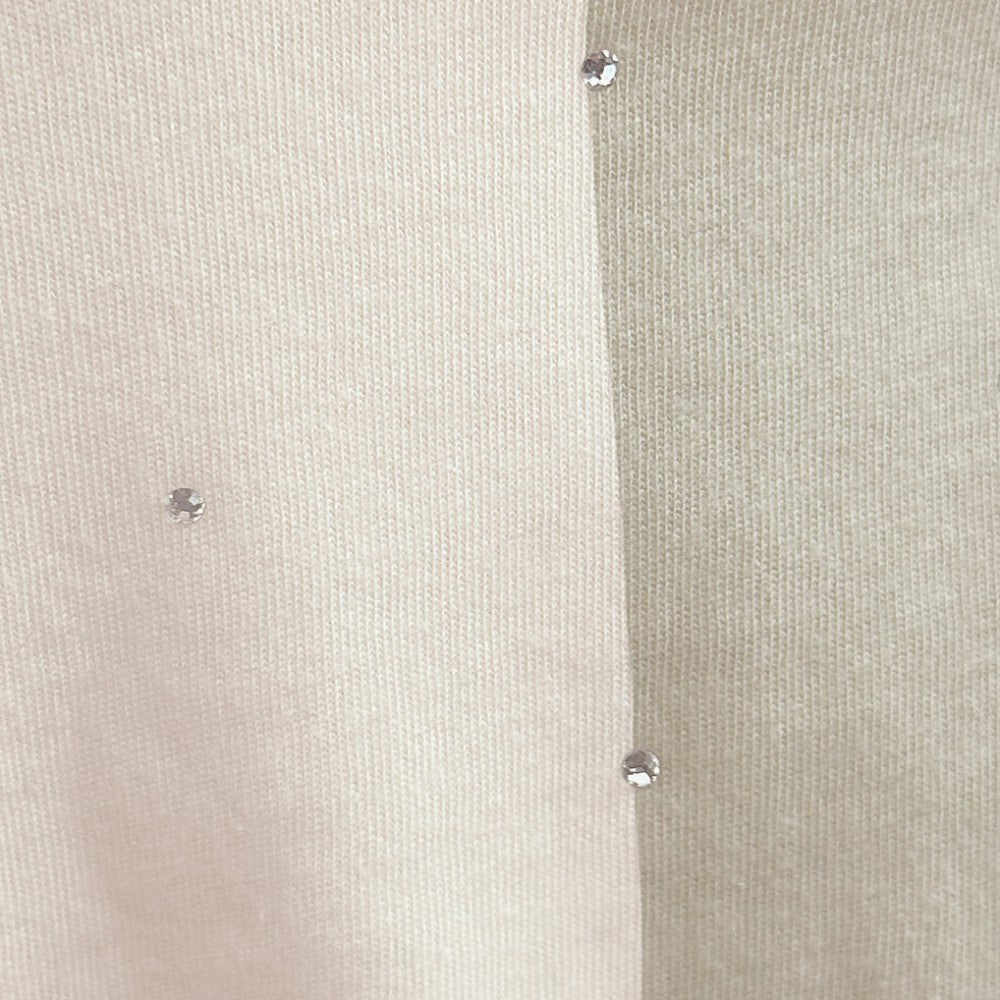 New York Rangers Starter Women's Rhinestone Sprinkle Boxy Cropped T-Shirt Cream