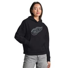 Detroit Red Wings Starter Women's Rhinestone Relaxed Hoodie Black