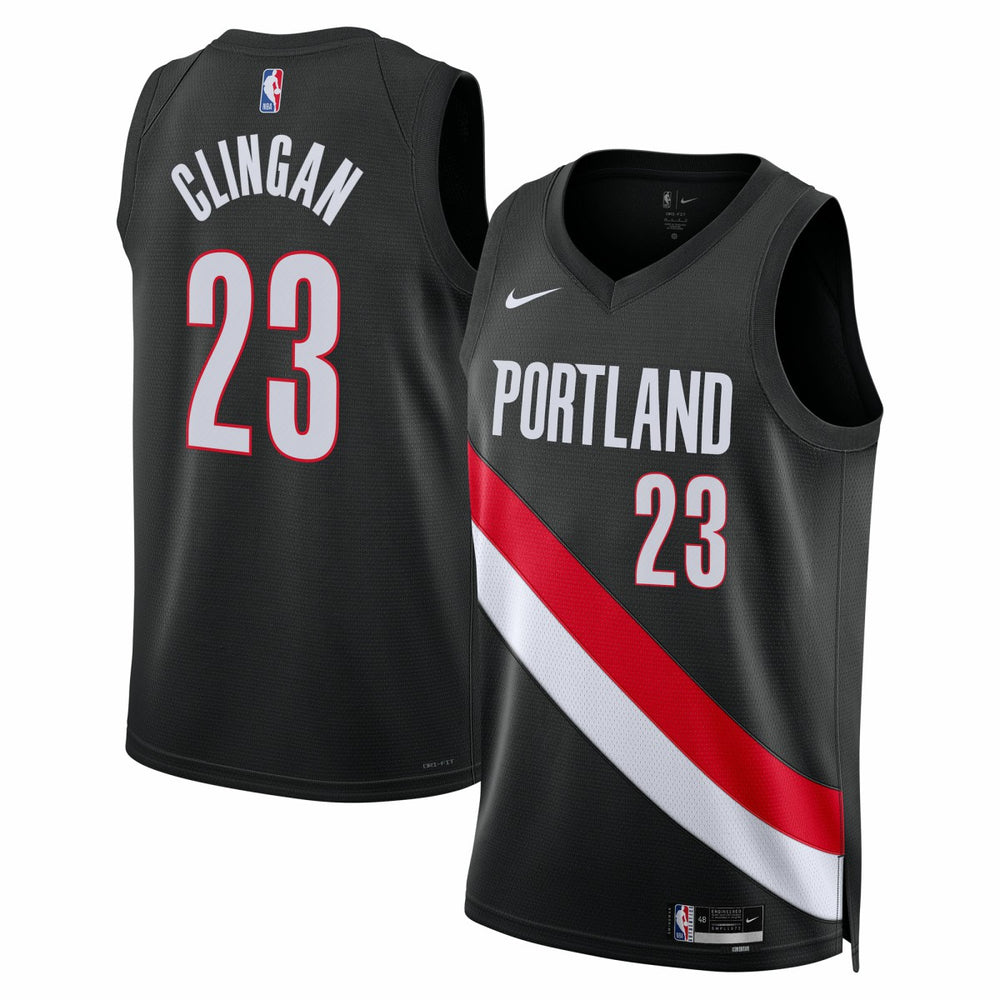 Donovan Clingan Portland Trail Blazers Unisex Swingman Jersey - Icon Edition - Black | Nike online