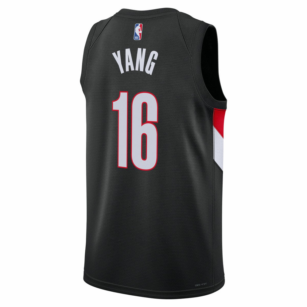 Yang Hansen Portland Trail Blazers Unisex Swingman Jersey - Icon Edition - Black | Nike shop