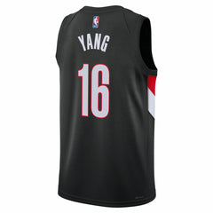 Yang Hansen Portland Trail Blazers Unisex Swingman Jersey - Icon Edition - Black | Nike shop