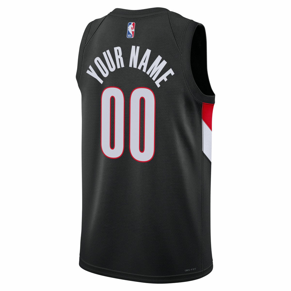 Portland Trail Blazers Unisex Swingman Custom Jersey - Icon Edition - Black | Nike cheap
