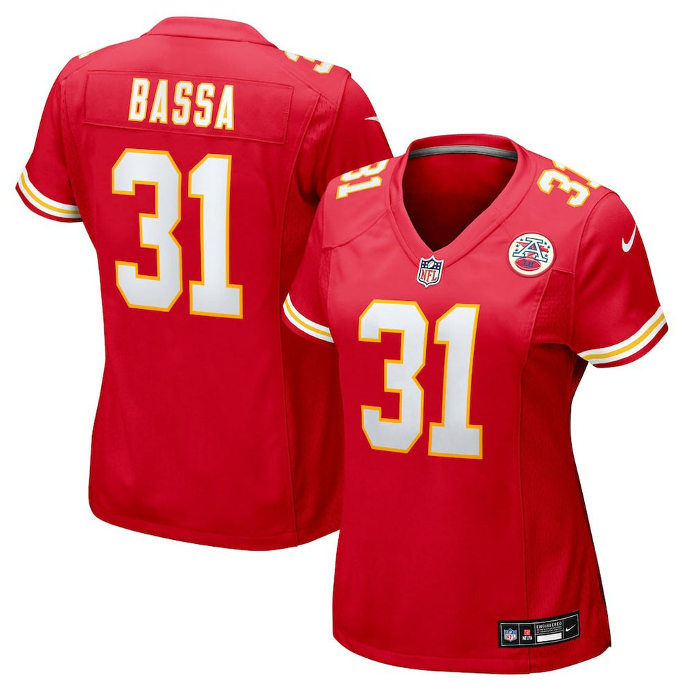 Jeffrey Bassa Kansas City Chiefs Women's Team Game Jersey - Red | Nike online