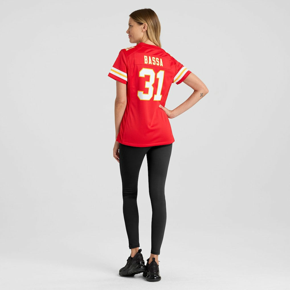 Jeffrey Bassa Kansas City Chiefs Women's Team Game Jersey - Red | Nike online