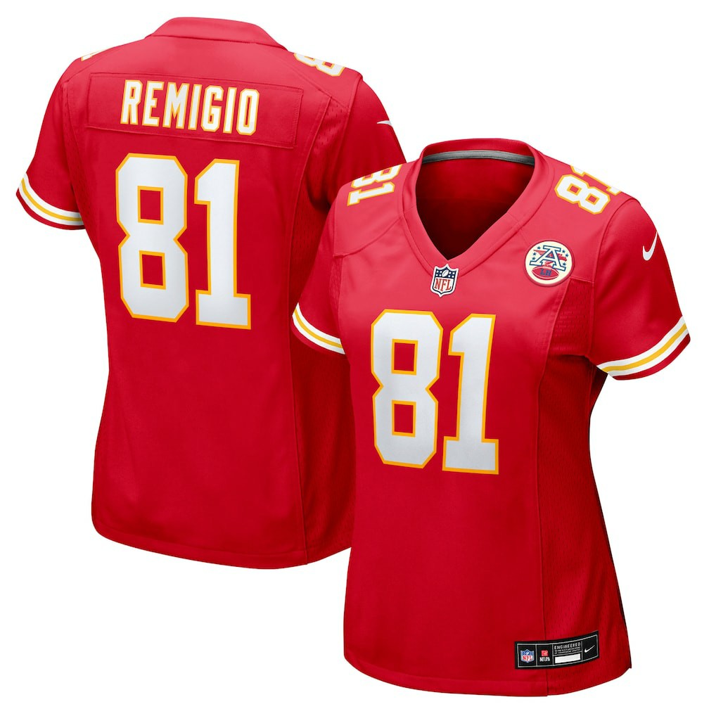 Nikko Remigio Kansas City Chiefs Women's Team Game Jersey - Red | Nike outlet