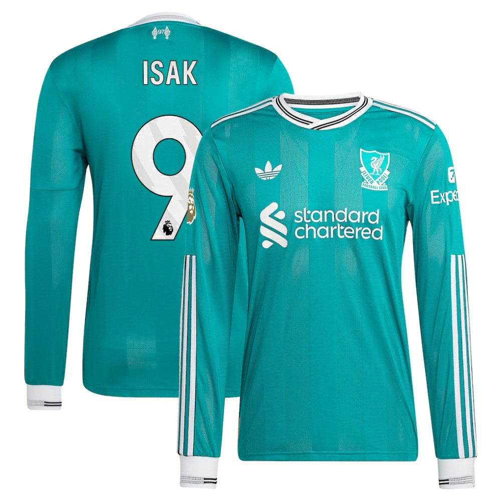 Alexander Isak Liverpool 2025/26 Third Long Sleeve Player Jersey - Green | Adidas sale