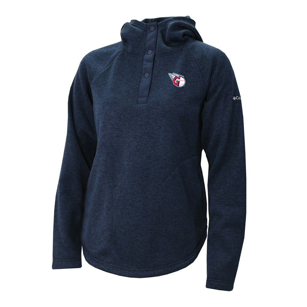 Cleveland Guardians Women's Half-Snap Pullover Hoodie - Navy | Columbia