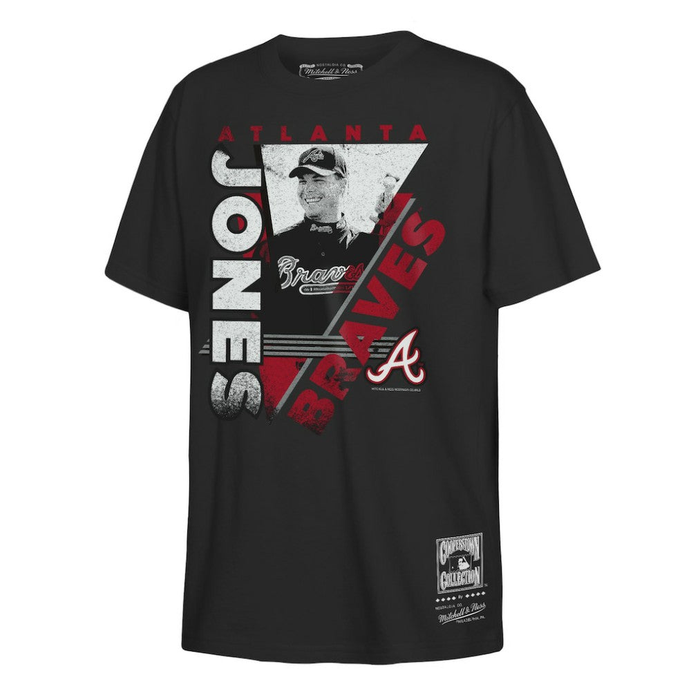 Chipper Jones Atlanta Braves Youth In the Zone Player Graphic T-Shirt - Black | Mitchell & Ness