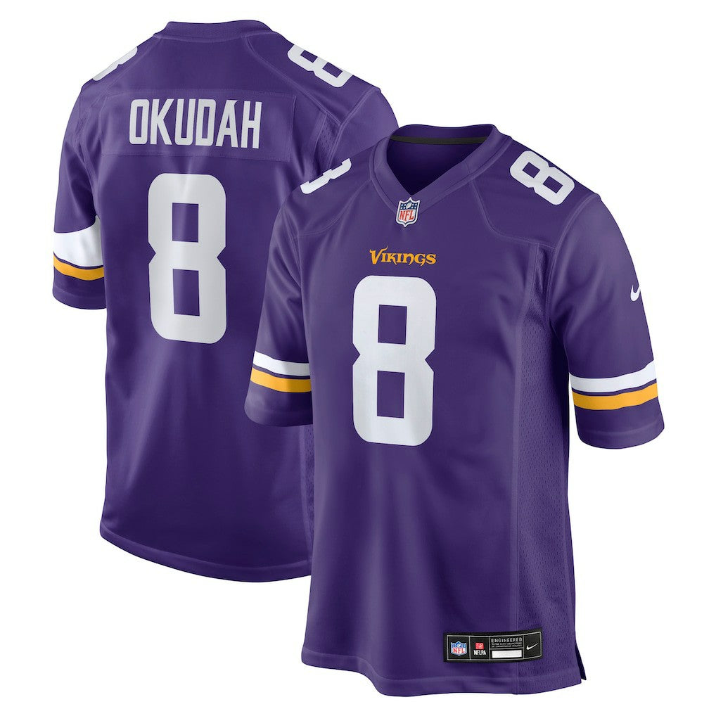 Jeff Okudah Minnesota Vikings Team Game Jersey - Purple | Nike outlet