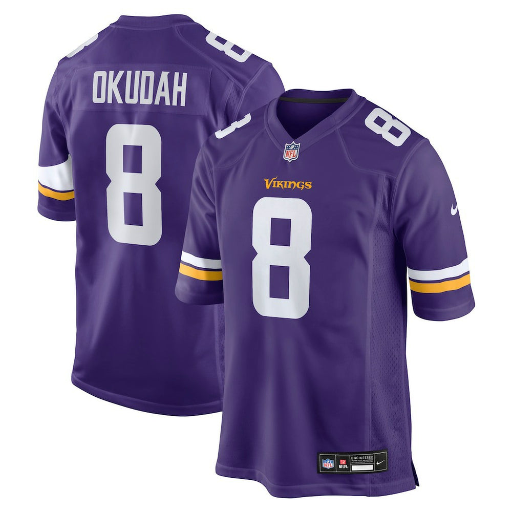 Jeff Okudah Minnesota Vikings Team Game Jersey - Purple | Nike outlet
