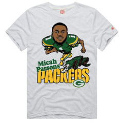 Micah Parsons Green Bay Packers Homage Unisex Caricature Player Graphic Tri-Blend T-Shirt - Ash outlet