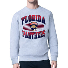 Florida Panthers Starter Team Grit Graphic Fleece Pullover Sweatshirt Gray