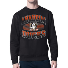 Anaheim Ducks Starter Team Grit Graphic Fleece Pullover Sweatshirt Black