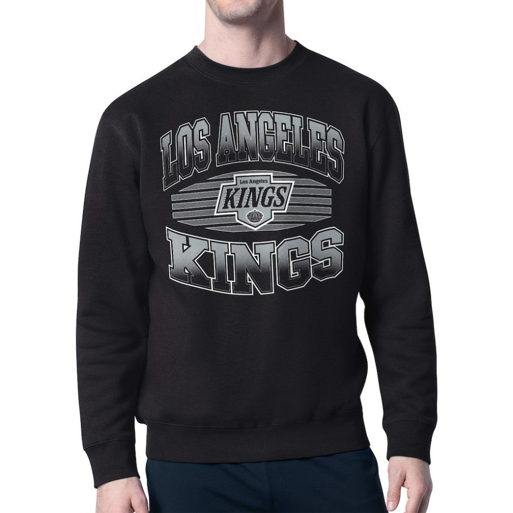 Los Angeles Kings Starter Team Grit Graphic Fleece Pullover Sweatshirt Black