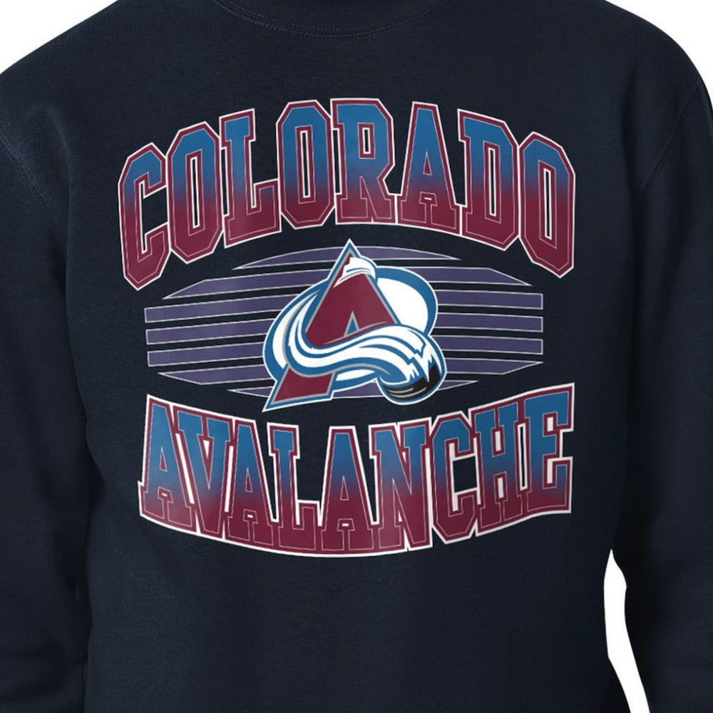 Colorado Avalanche Starter Team Grit Graphic Fleece Pullover Sweatshirt Navy