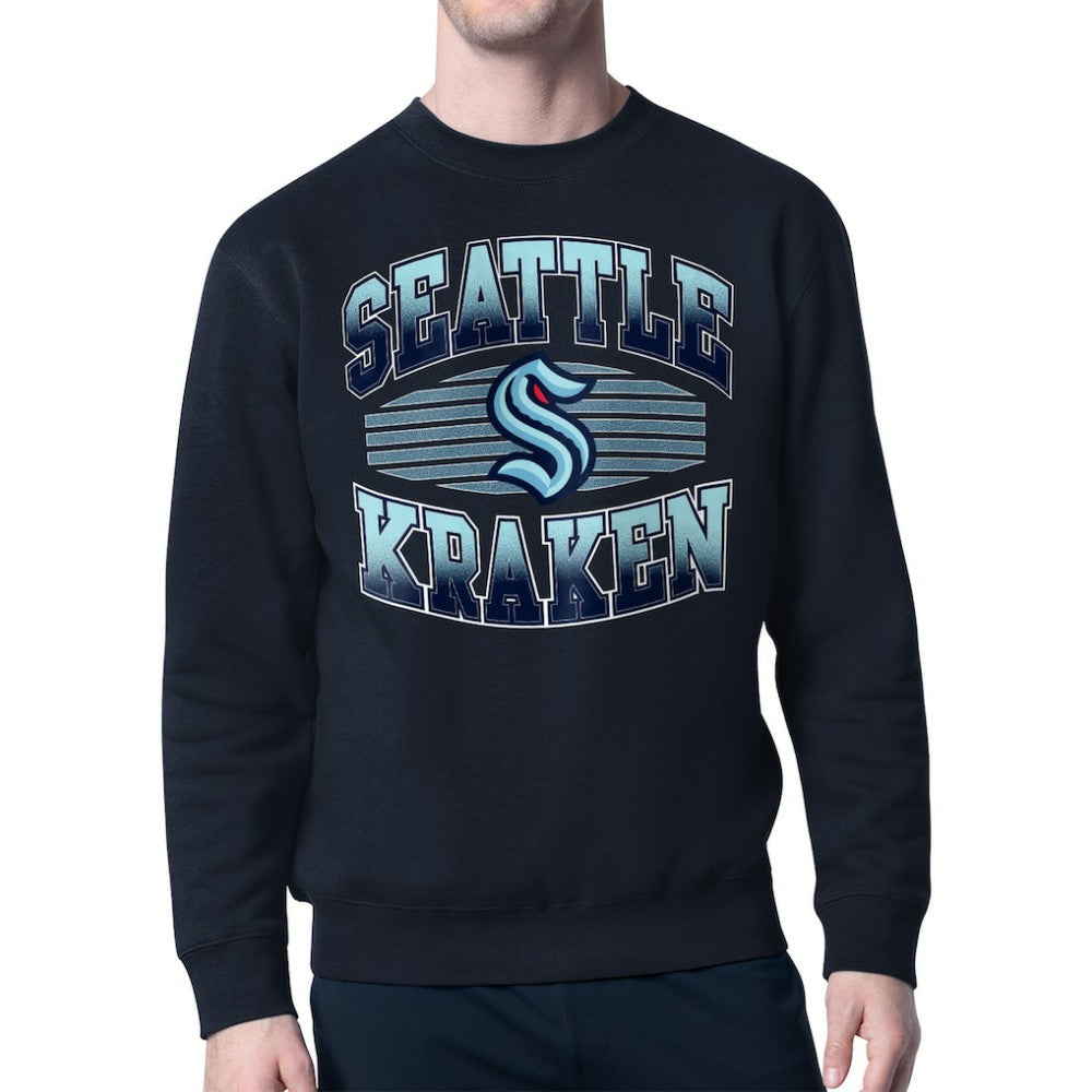 Seattle Kraken Starter Team Grit Graphic Fleece Pullover Sweatshirt Deep Sea Blue